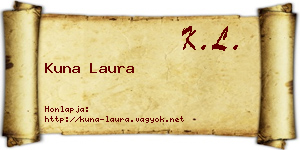 Kuna Laura névjegykártya